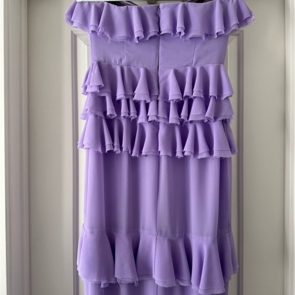 REVOLVE Strapless Lavender Ruffle Dress - Picture 8 of 8